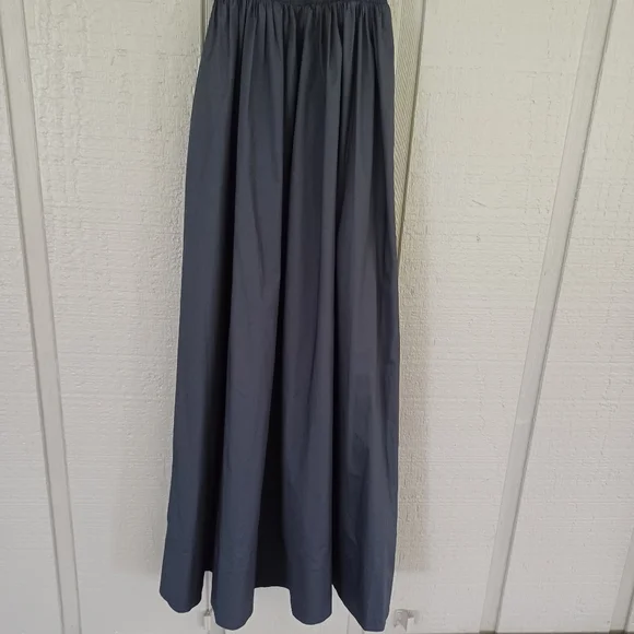 Staud Landry Maxi Dress Size XS Women Feminine Cotton Blend Pockets Smock Black - Picture 4 of 13